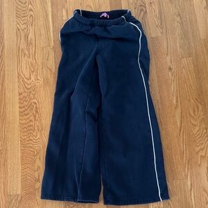 Edikted Navy Blue thick open bottom sweatpants
